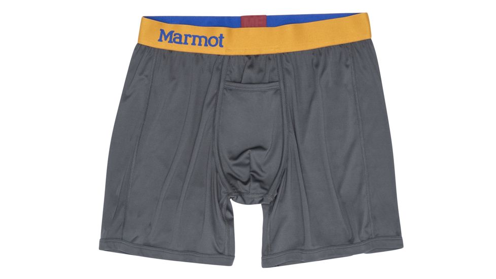 Marmot Performance Boxer Briefs 6 Inch - Mens, Slate Grey, Medium, 10460-1440-M