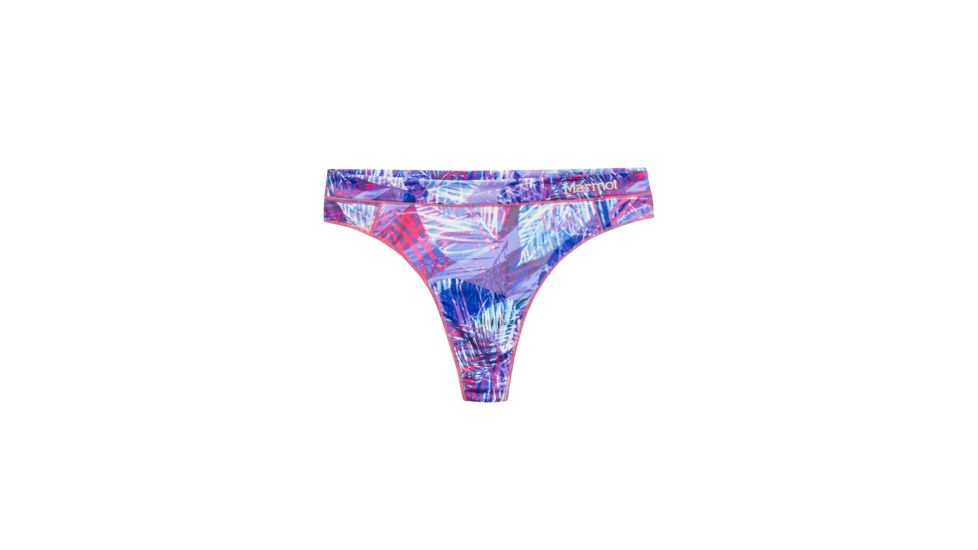 Marmot Performance Thong Briefs - Womens, Fern Floral, Medium, 13270-8107-M