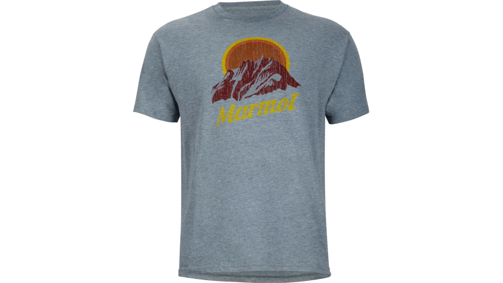 Marmot Pikes Peak Short Sleeve Tee - Men's-Ash Heather-Medium