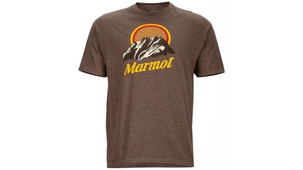 Marmot Pikes Peak Short Sleeve Tee - Men's-Brown Heather-Medium