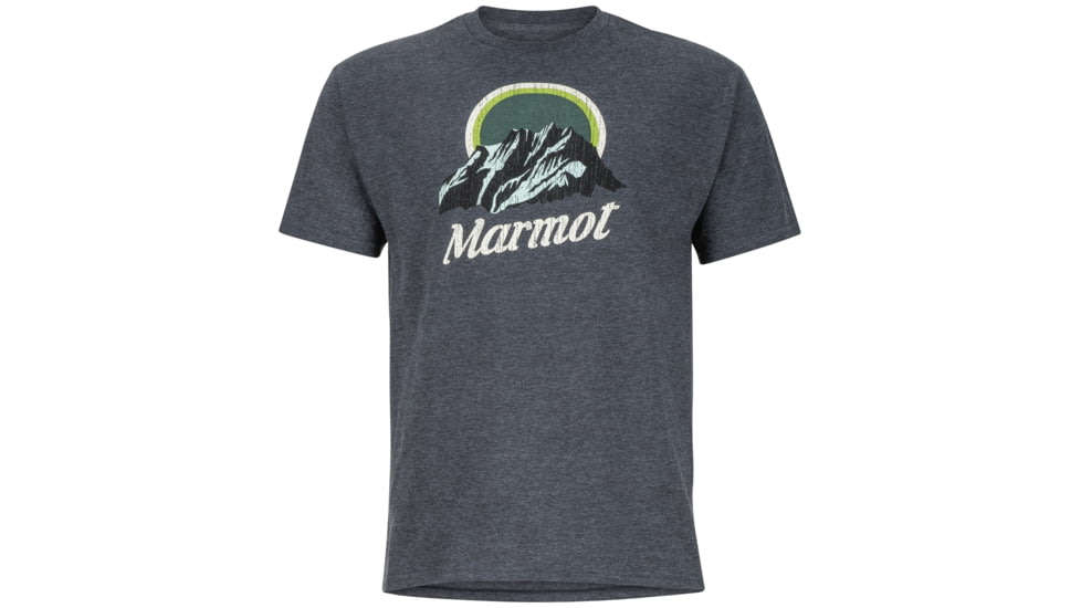 Marmot Pikes Peak Short Sleeve Tee - Men's-Charcoal Heather-Small