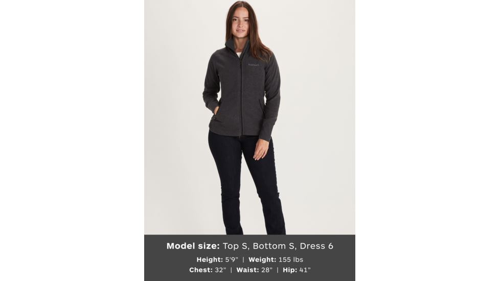 Marmot Pisgah Fleece Jacket - Women's, Black, Large, 89370-001-L