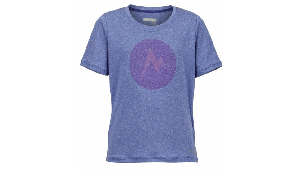 Marmot Post Time Short Sleeve Tee - Girl's-X-Small-Gemstone Heather