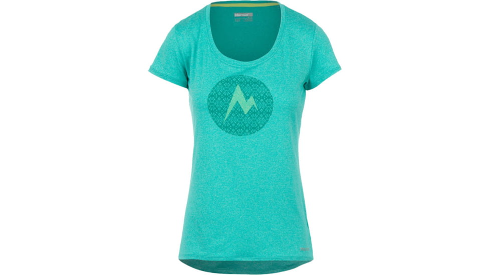 Marmot Post Time Short Sleeve Tee - Women's -Gem Green Heather-X-Small