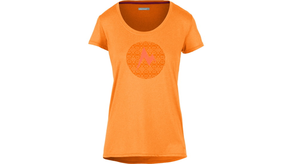 Marmot Post Time Short Sleeve Tee - Women's -Sweet Orange Heather-X-Small