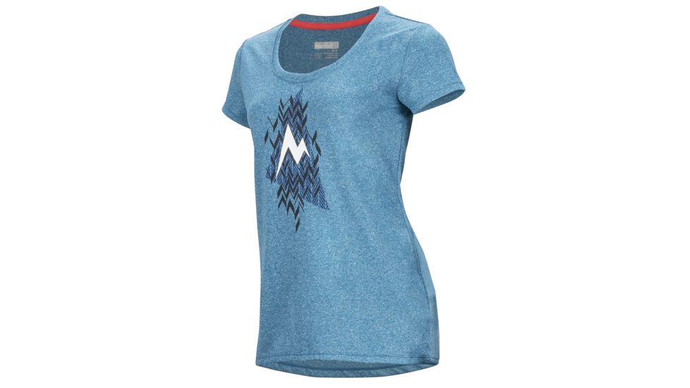 Marmot Post Time Short Sleeve Tee - Womens, Slate Blue, Medium 59790-3870-M