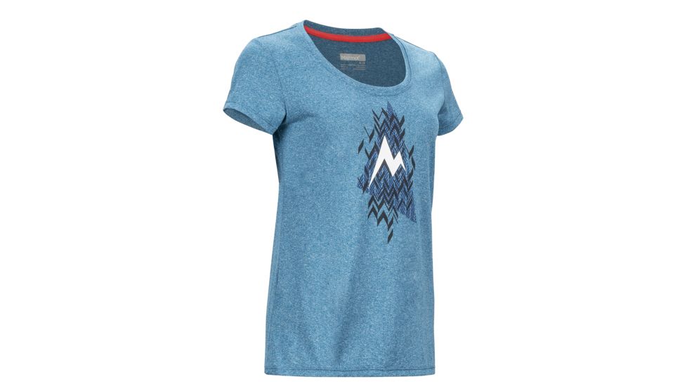 Marmot Post Time Short Sleeve Tee - Womens, Slate Blue, Medium 59790-3870-M