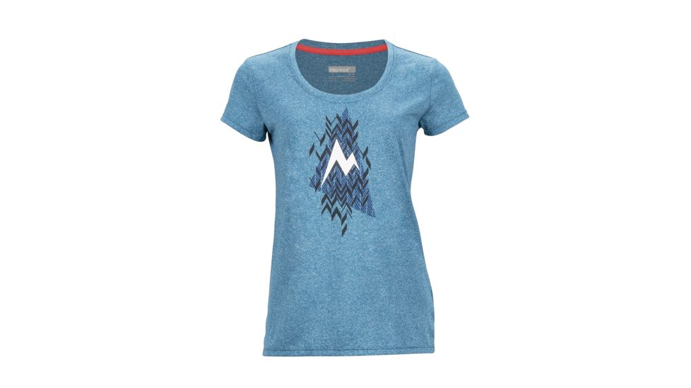 Marmot Post Time Short Sleeve Tee - Womens, Slate Blue, Medium 59790-3870-M