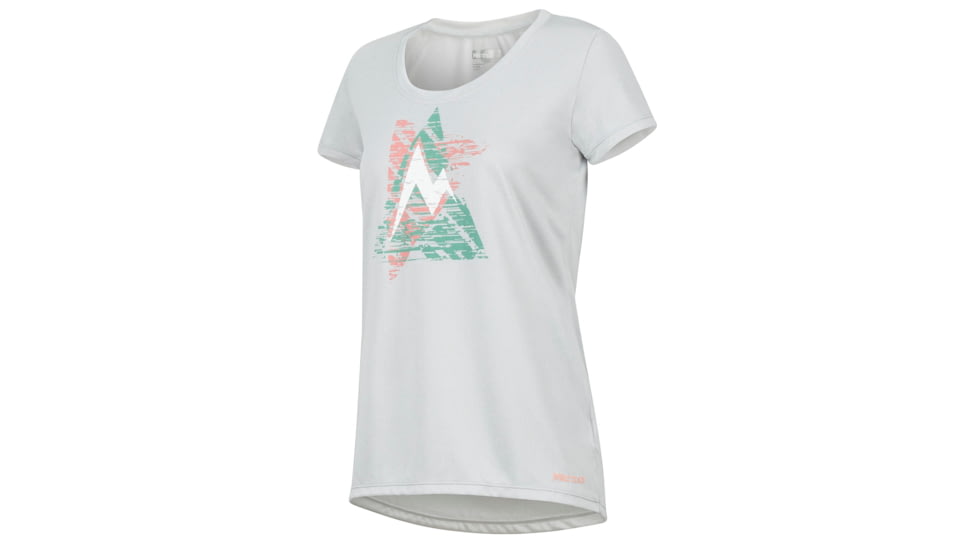 Marmot Post Time Tee Shirt - Womens, Bright Steel, Small, 48410-1862-S