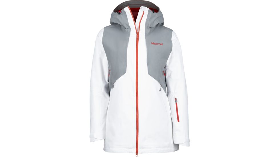 Marmot Powderline Jacket - Women's-White/Grey Storm-Medium