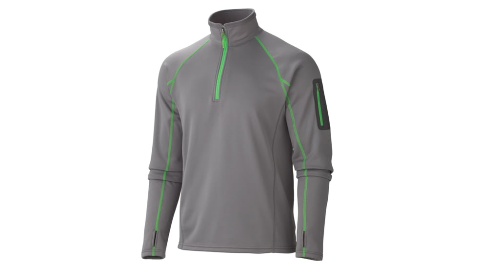 Marmot Power Stretch Half Zip LS - Men's-X-Large-Cinder