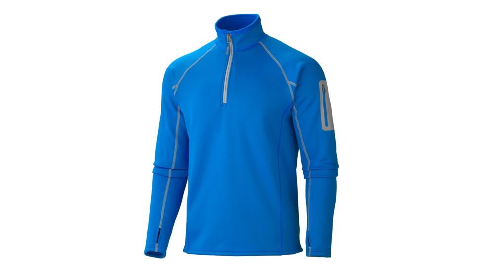 Marmot Power Stretch Half Zip LS - Men's-Medium-Cobalt Blue/Royal Navy