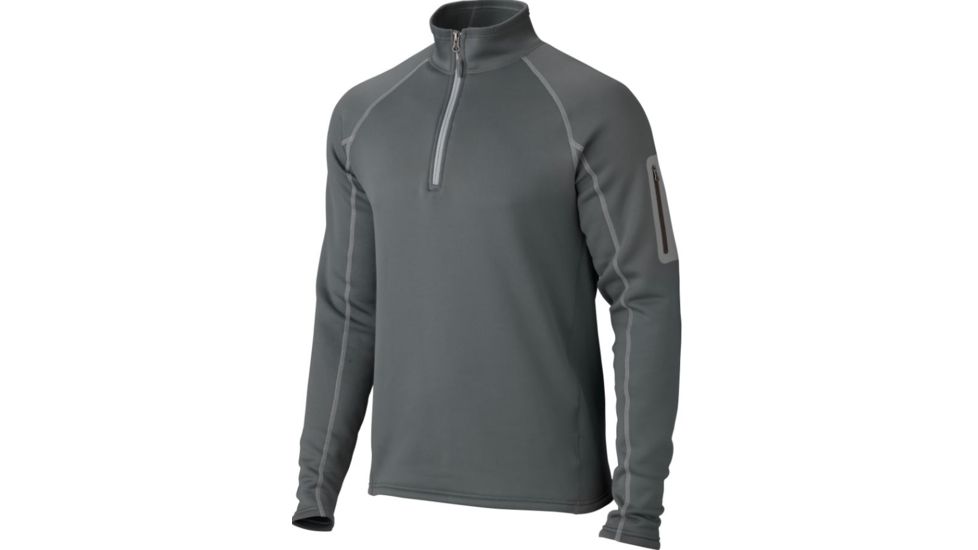 Marmot Power Stretch Half Zip LS - Men's-Small-Real Cinder