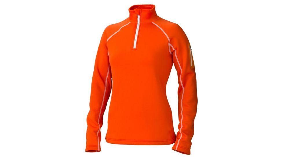 Marmot Power Stretch Half Zip - Women's-Large-Sunset Orange