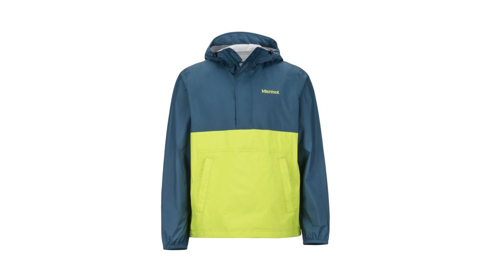 Marmot PreCip Anorak - Men's, Denim/Macaw Green, Large, 43860-3616-L