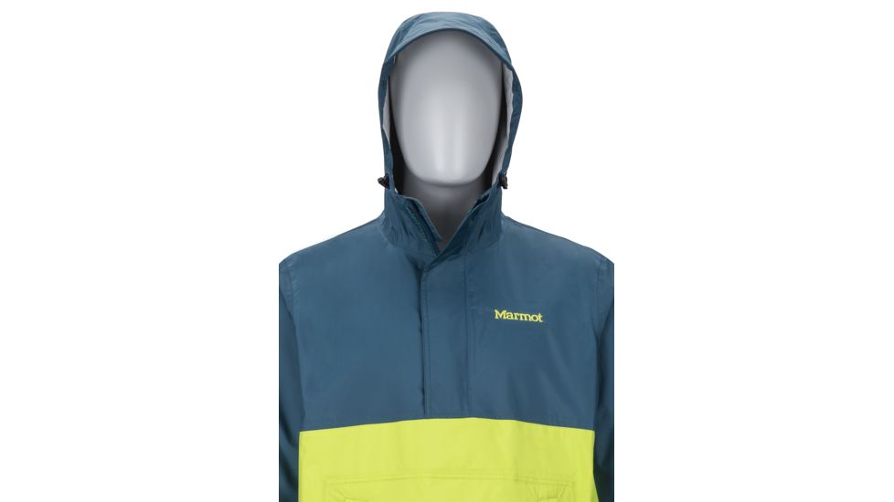 Marmot PreCip Anorak - Men's, Denim/Macaw Green, Large, 43860-3616-L