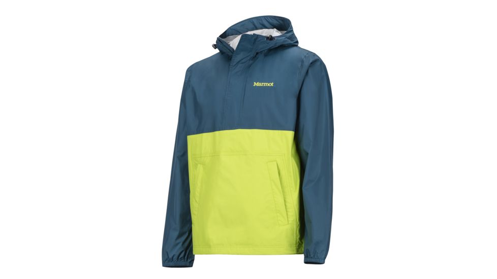Marmot PreCip Anorak - Men's, Denim/Macaw Green, Large, 43860-3616-L