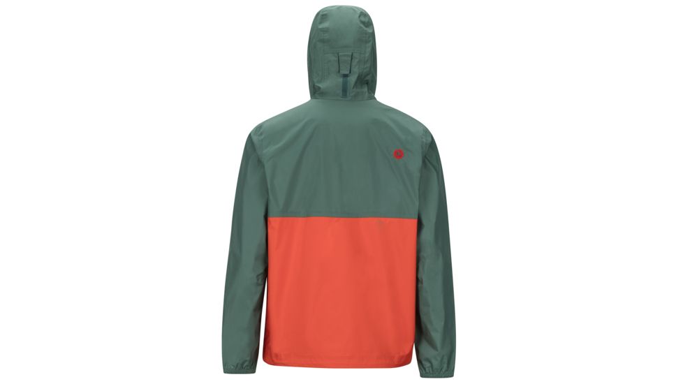 Marmot PreCip Anorak - Men's, Mallard Green/Mars Orange, 2XL, 43860-4899-XXL