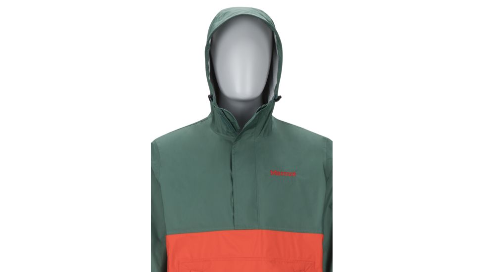 Marmot PreCip Anorak - Men's, Mallard Green/Mars Orange, 2XL, 43860-4899-XXL