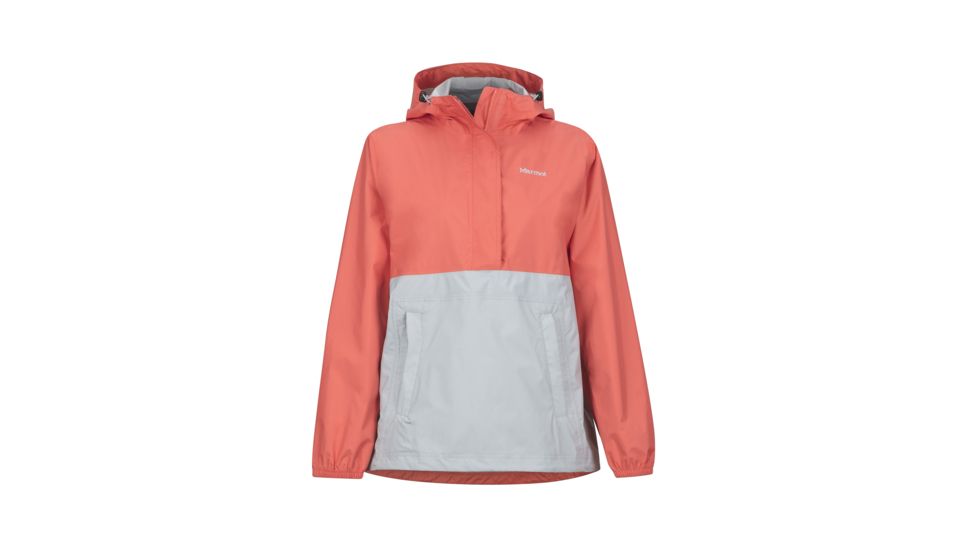 Marmot PreCip Anorak - Womens, Living Coral/Bright Steel, Medium, 49580-5797-M