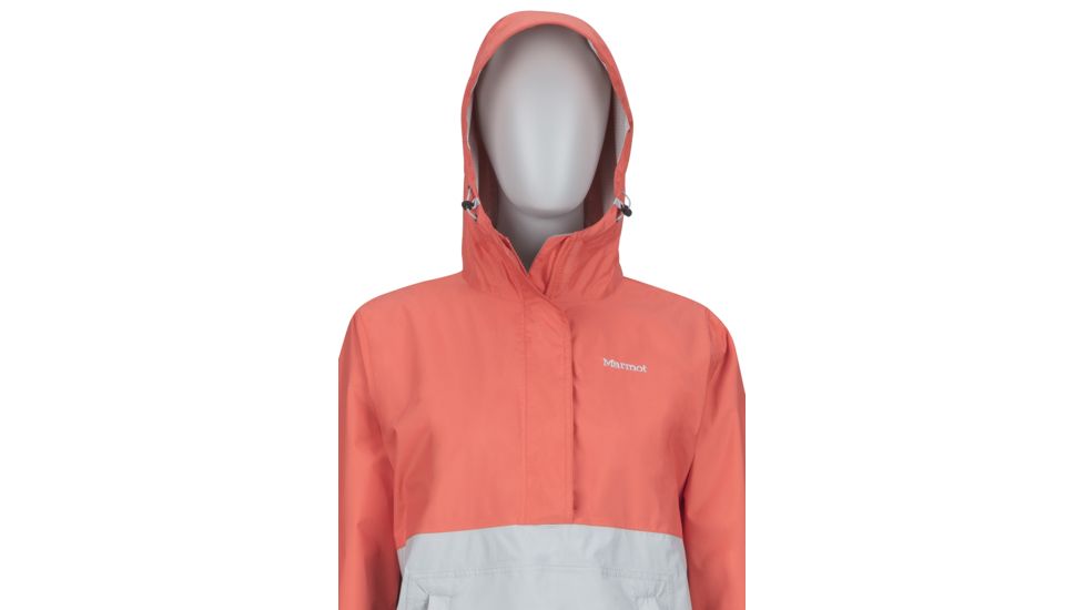 Marmot PreCip Anorak - Womens, Living Coral/Bright Steel, Medium, 49580-5797-M