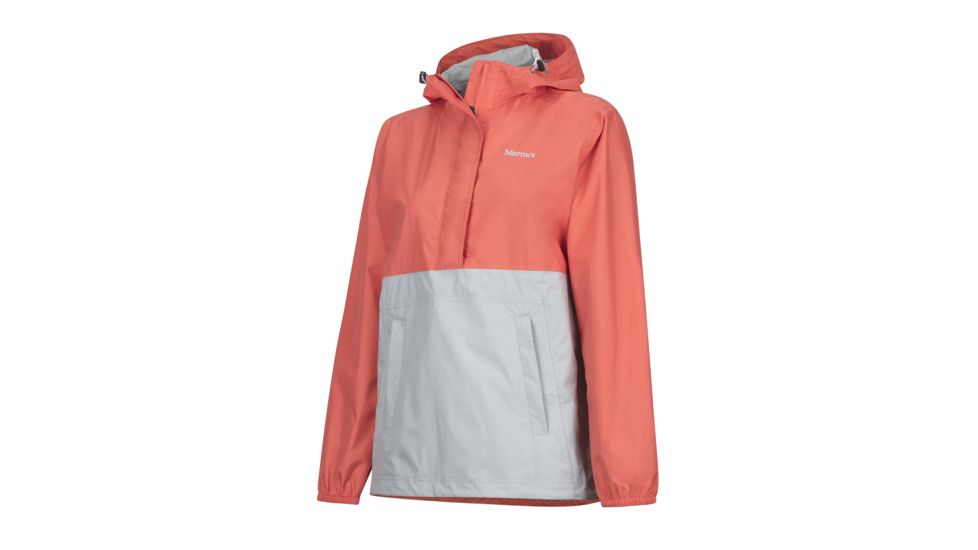 Marmot PreCip Anorak - Womens, Living Coral/Bright Steel, Medium, 49580-5797-M