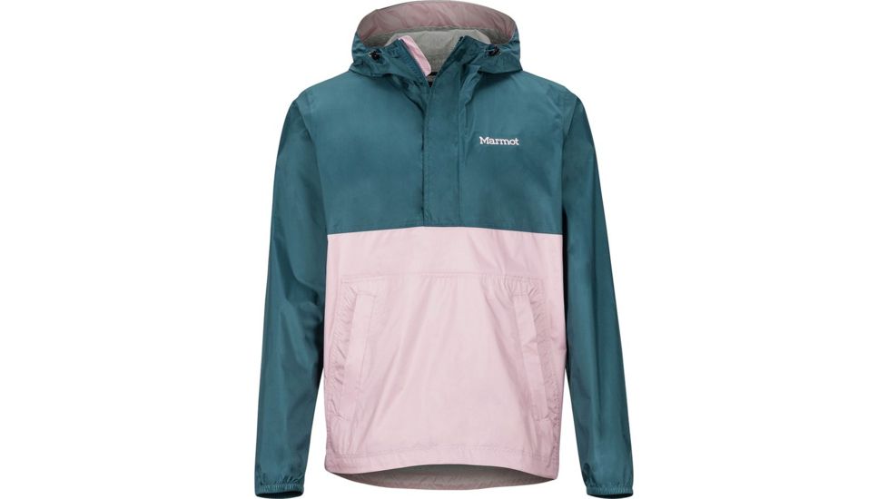 Marmot PreCip Eco Anorak - Men's, Denim/Pink Sand