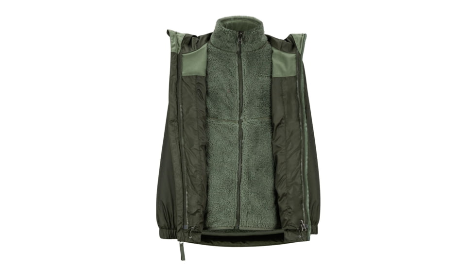 Marmot PreCip Eco Component 3-in-1 Jacket - Boys, Extra Small, Rosin Green/Crocodile, 46040-4945-XS