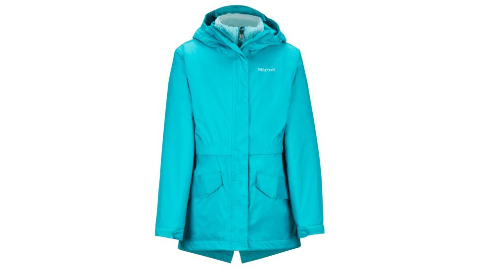 Marmot PreCip Eco Comp Jacket - Girls, Blue Tile, Extra Large, 46540-2445-XL