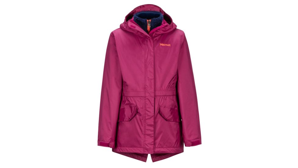 Marmot PreCip Eco Comp Jacket - Girls, Purple Berry, Small, 46540-6640-S