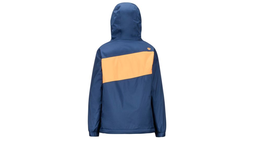 Marmot PreCip Eco Insulate Jacket - Boy's, Medium, Arctic Navy/Ember, 46060-4947-M