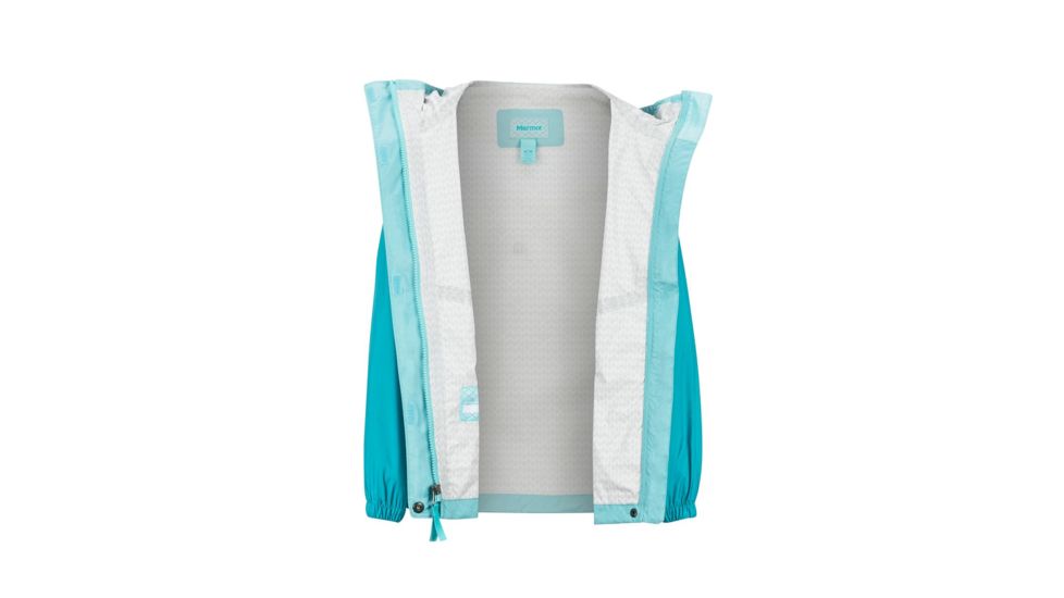 Marmot PreCip Eco Jacket - Girls, Aquarelle/Blue Tile, Extra Small, 41010-4942-XS