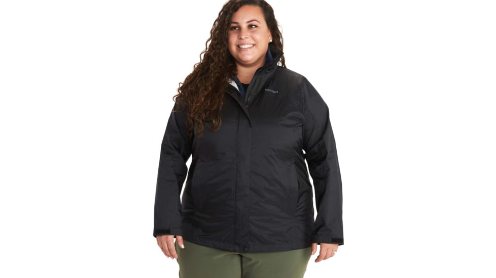 Marmot PreCip Eco Jacket - Women's, Black, 2X, 46160-001-2X
