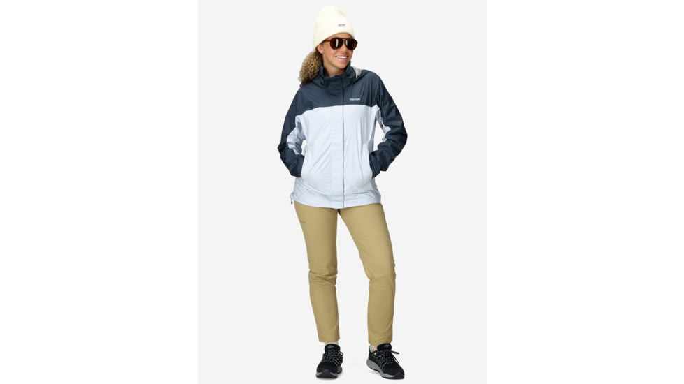 Marmot PreCip Eco Jacket - Womens, Thunderhead/Vapor, Medium, M15866-24411-M