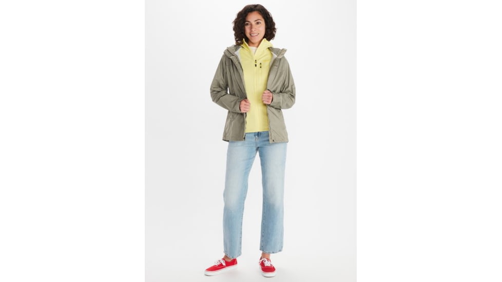 Marmot PreCip Eco Jackets - Womens, Vetiver, Small, 46700-21543-S