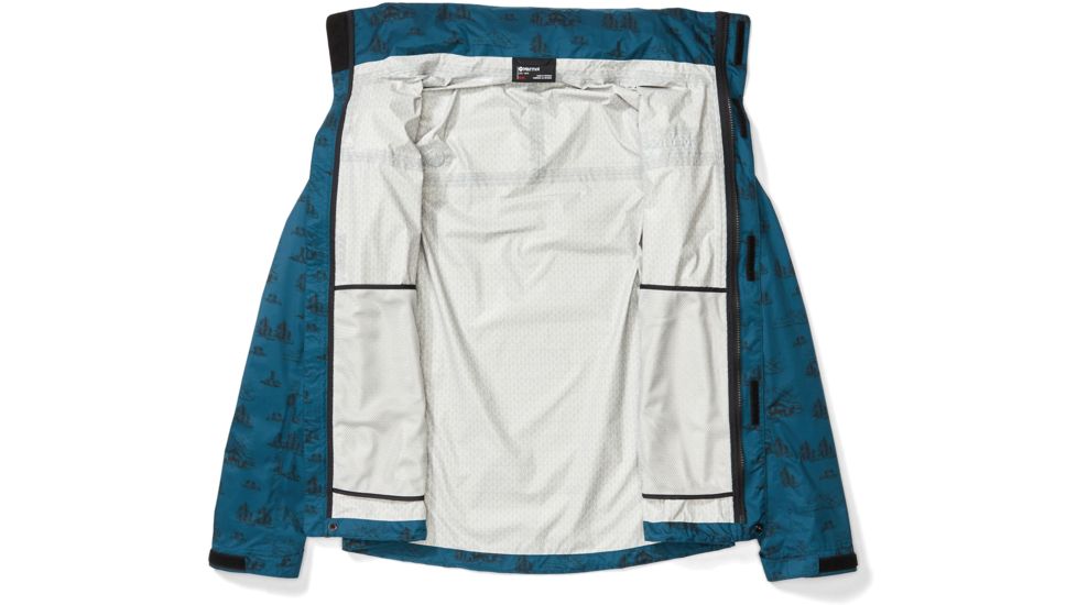 Marmot PreCip Eco Print Jacket - Mens, Camping Print, Medium, 41140-8297-M