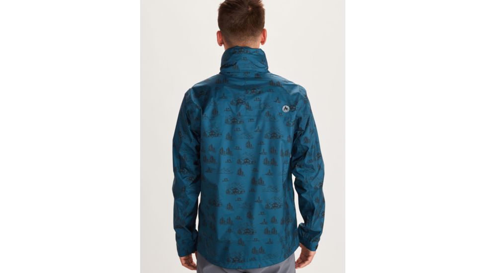 Marmot PreCip Eco Print Jacket - Mens, Camping Print, Medium, 41140-8297-M