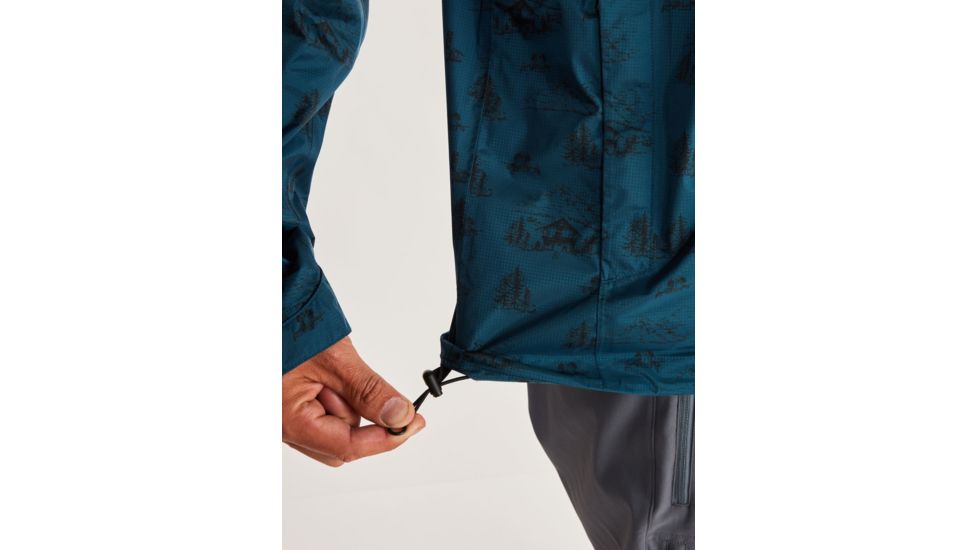 Marmot PreCip Eco Print Jacket - Mens, Camping Print, Medium, 41140-8297-M