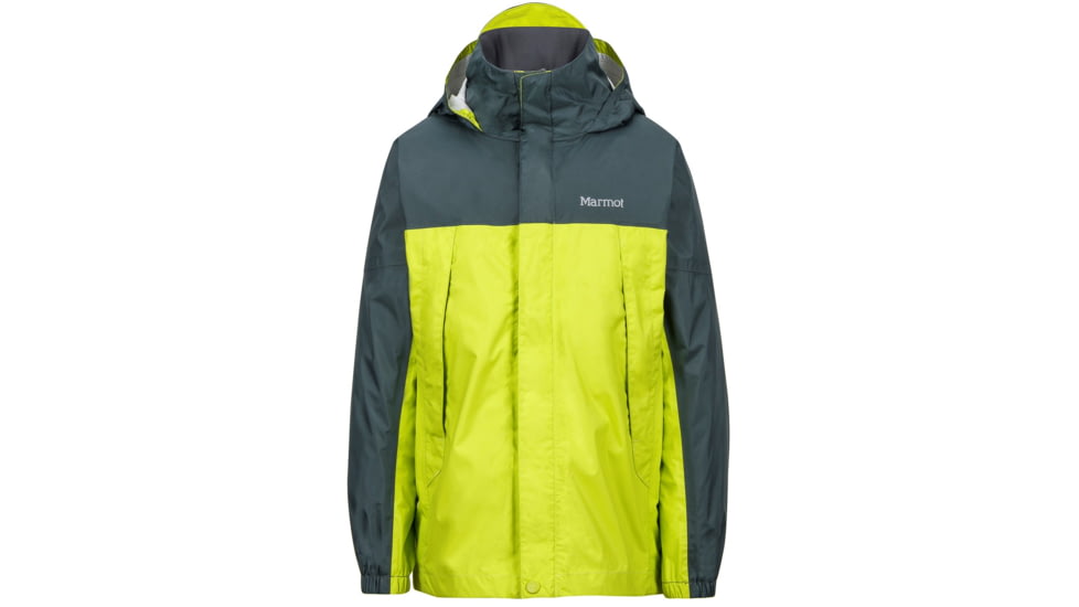 Marmot Precip Jacket - Boy's-Bright Lichen/Dark Zinc-Small