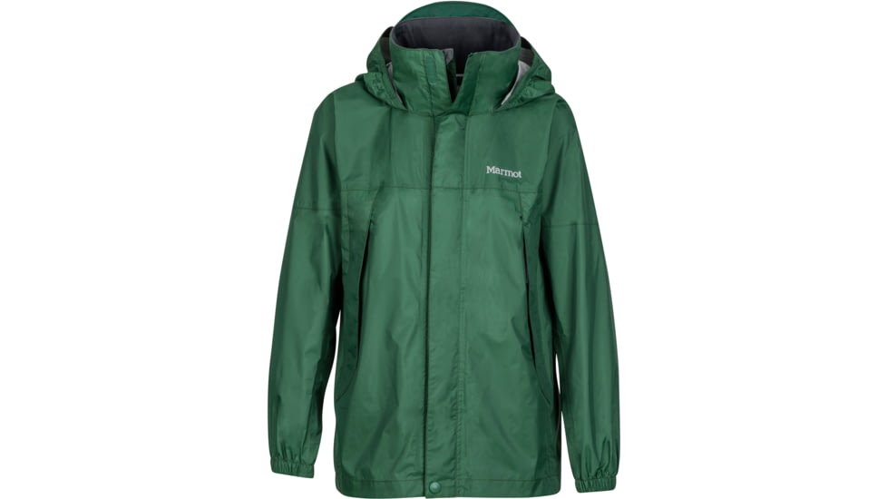 Marmot Precip Jacket - Boy's-Dark Green-Medium