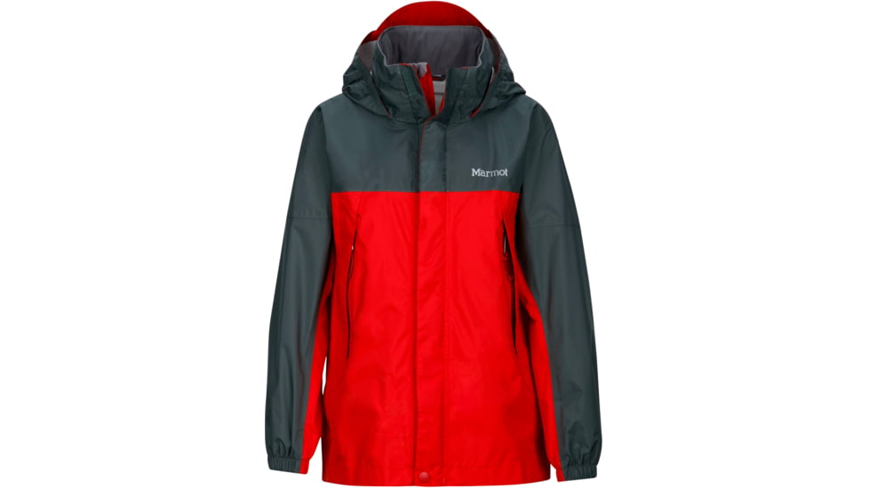 Marmot Precip Jacket - Boy's-Team Red/Dark Zinc-X-Large