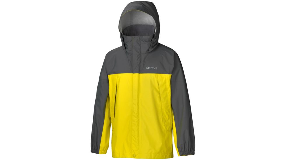 Marmot Boys Precip Jacket,Cinder/Black,Large MAR0443-CDR-BLK-LG