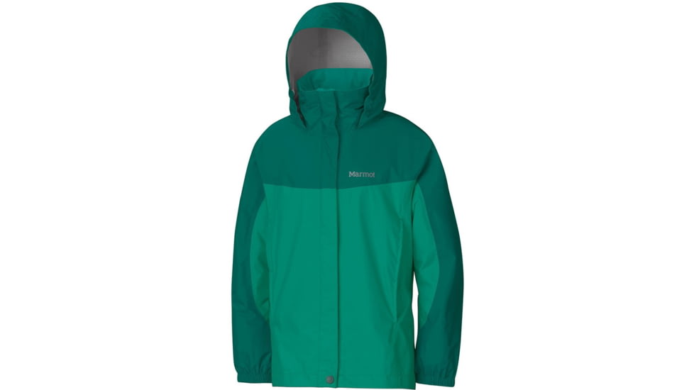 Marmot Precip Jacket - Girl's-Gem Green/Green Garnet-Large