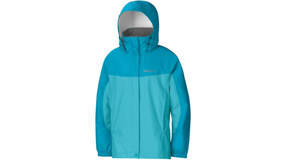 Marmot Precip Jacket - Girl's-Small-Light Aqua/Sea Breeze