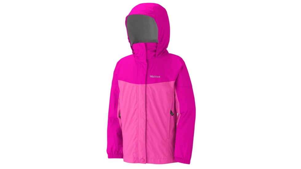 Marmot Precip Jacket Clearance - Girl's-Small-Pink Rose/Lipstick