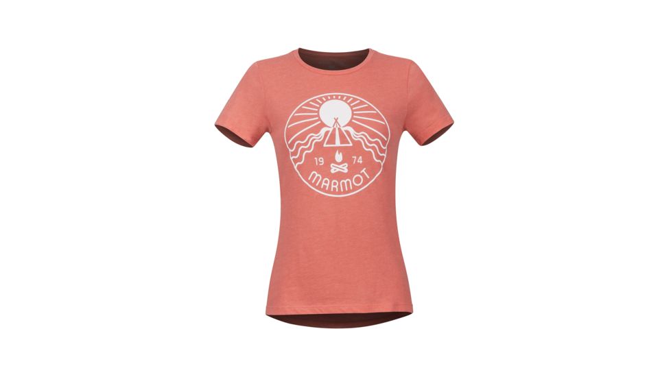 Marmot Prism Tee Short Sleeve - Womens, Flamingo Heather, Extra Small, 47750-8289-XS