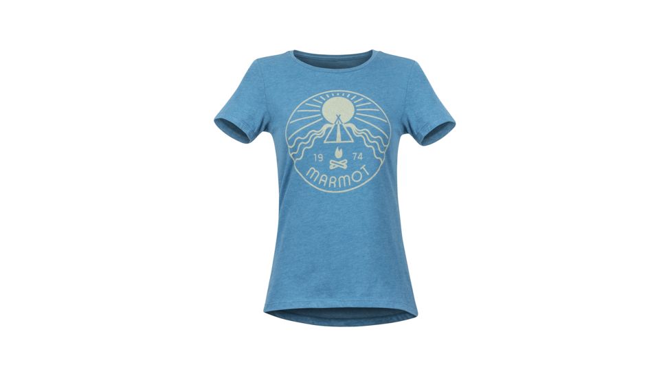 Marmot Prism Tee Short Sleeve - Womens, Late Night Heather, Large, 47750-3708-L