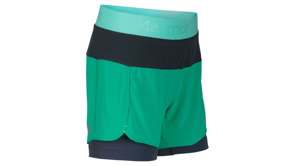 Marmot Pulse Short - Girl's -X-Small-Gem Green/Ice Green
