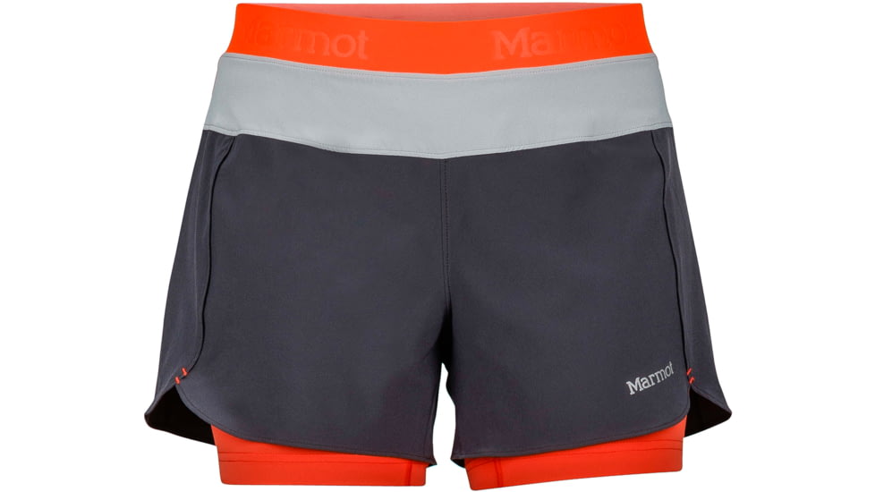 Marmot Pulse Short - Women's-Dark Charcoal/Bright Steel-Large