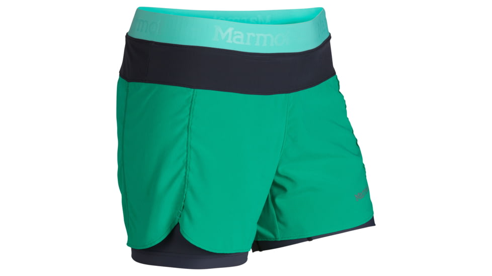 Marmot Pulse Short - Women's-Gem Green/Ice Green-Medium